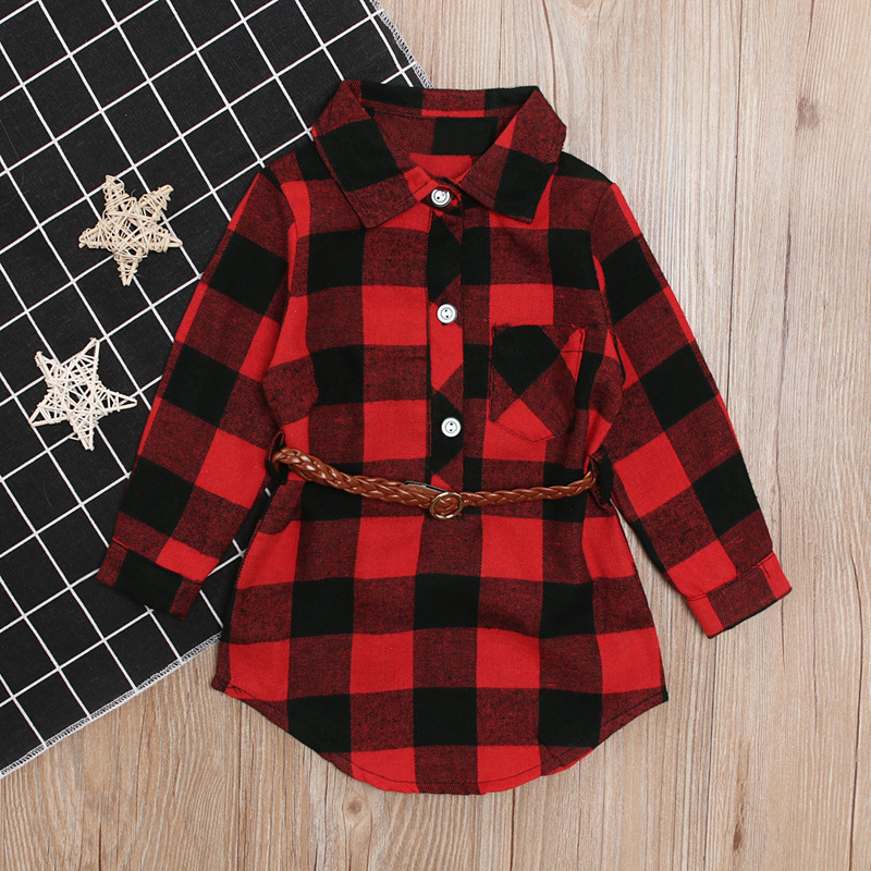 

Checkered Shirt Dress