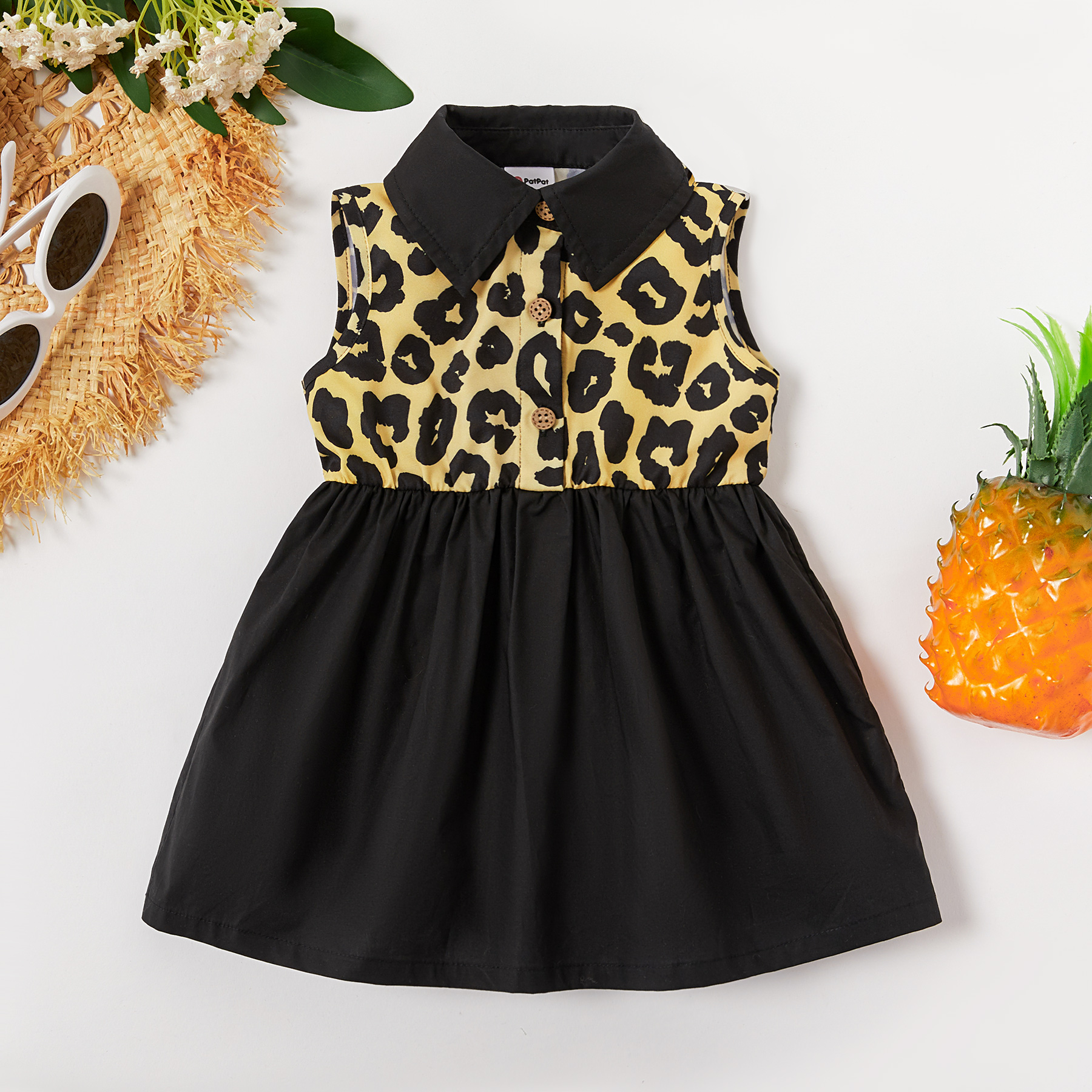 

Baby Leopard Print Shirt Dress
