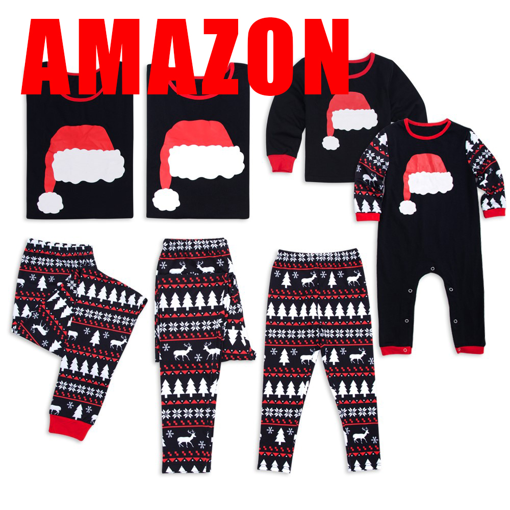 

Cute Christmas Hat Print Family Matching Pajamas