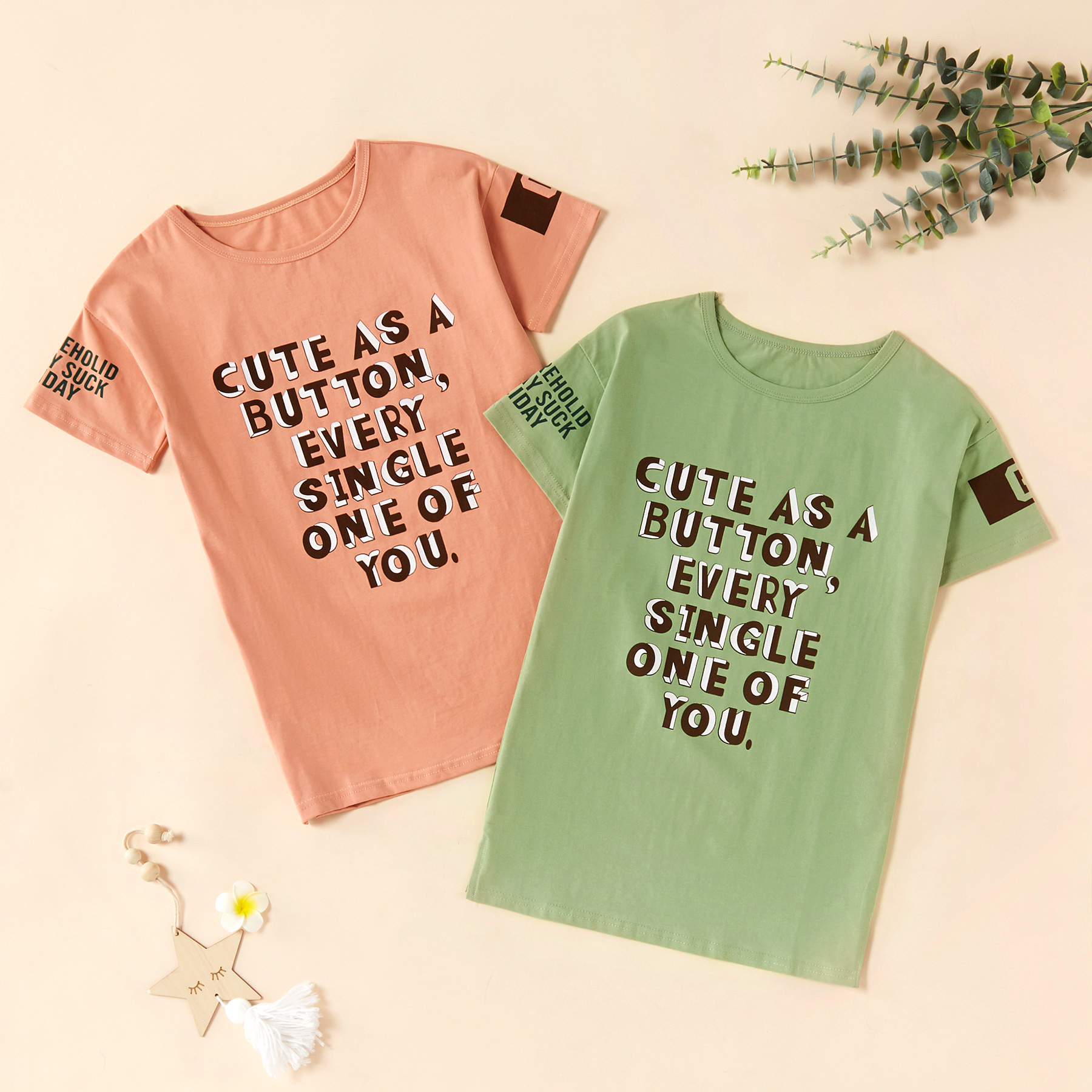 

Fashionable Letter Print Short-sleeve Tee for Girl