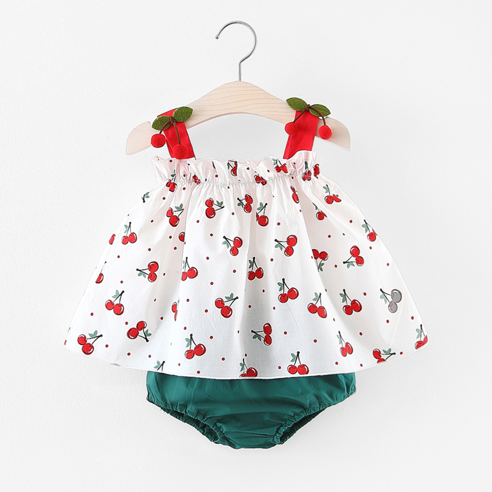 

Cherry Strap Top and Shorts Summer Outfit