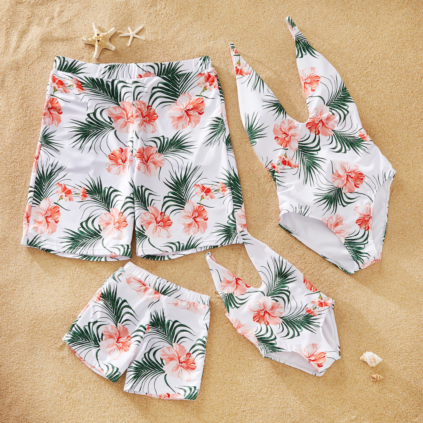 

Mosaic Family Matching Floral Print Swimwear
