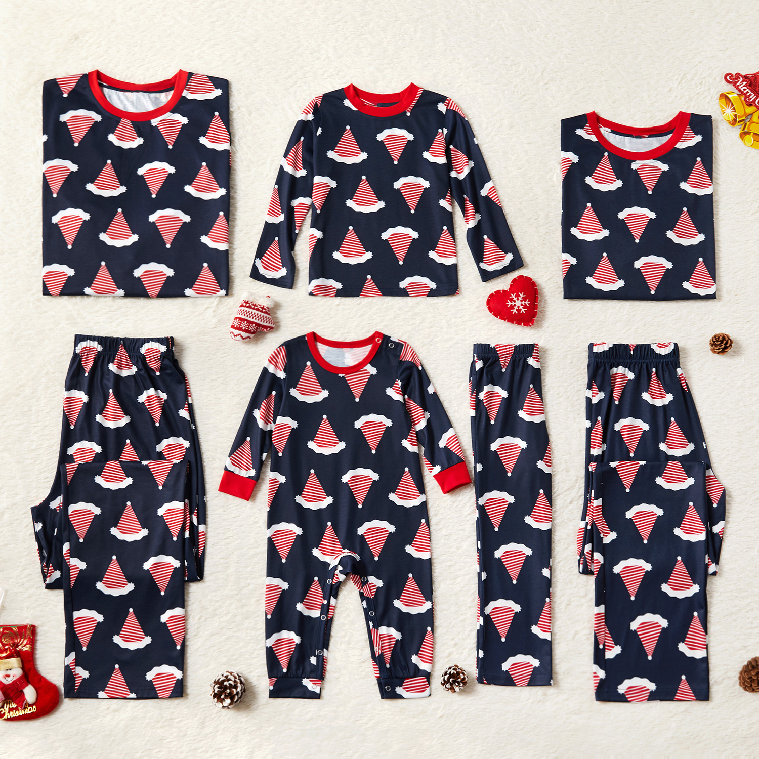 

Christmas Hat Patterned Family Matching Pajamas Set