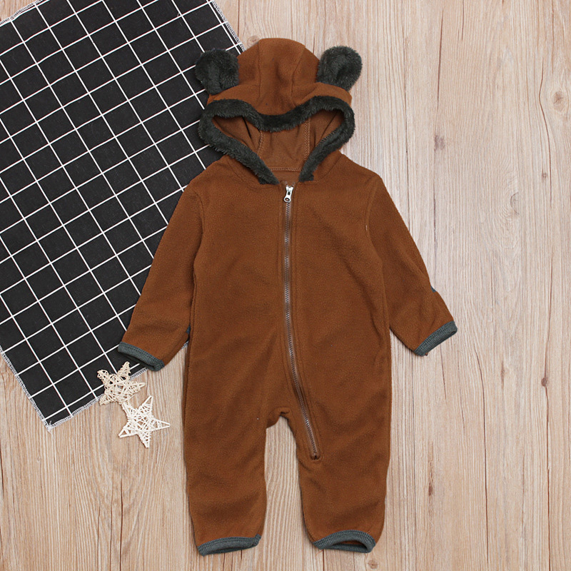 

Baby 3D Ears Design Hooded Long-sleeve Jumpsuit