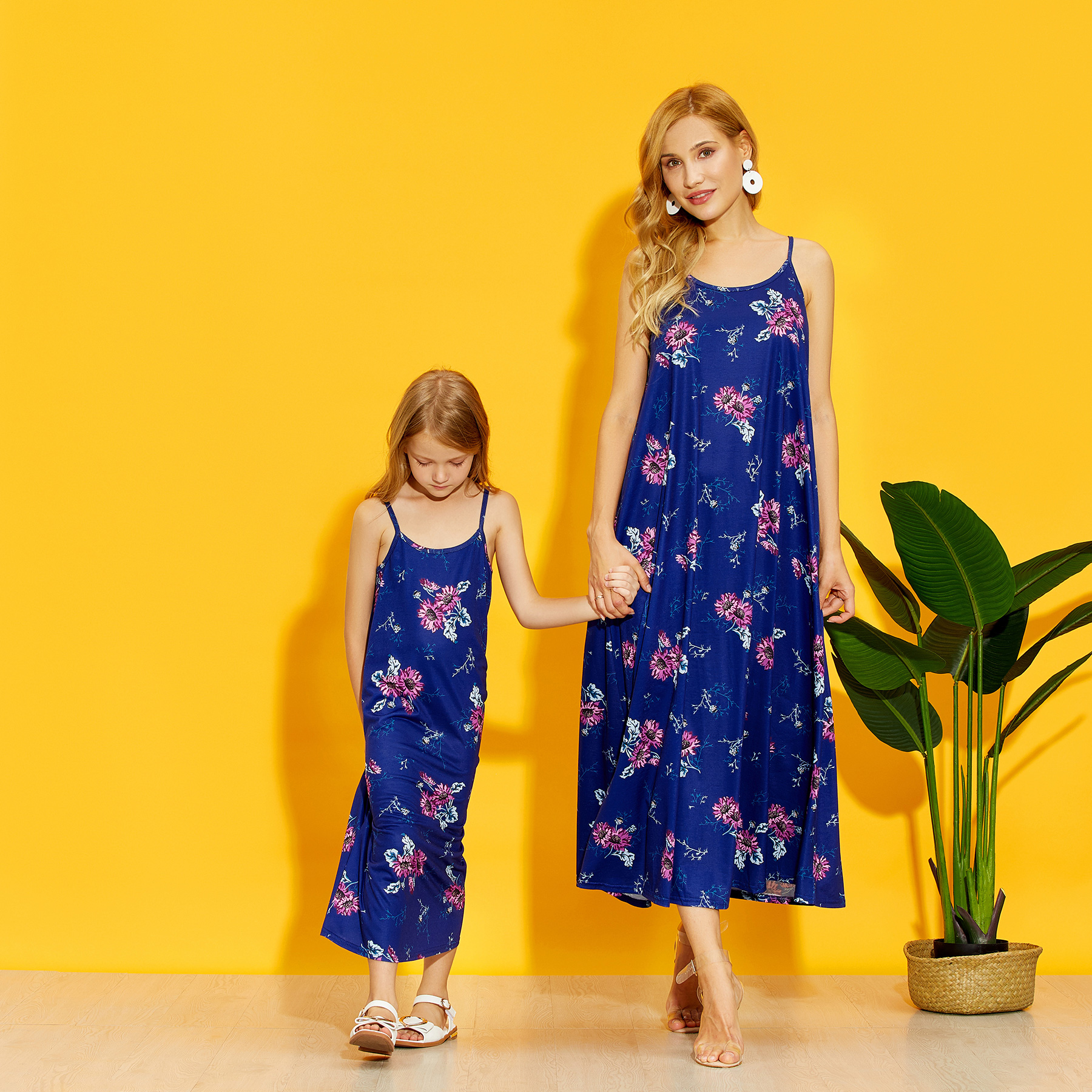 

Printed Sling Matching Dresses