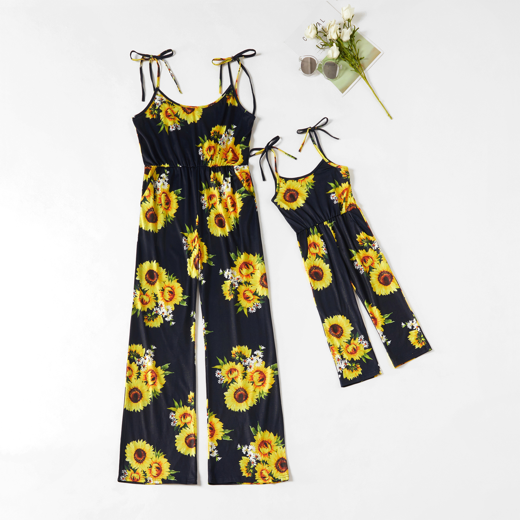 

Sunflower Print Jumpsuit for Mommy and Me