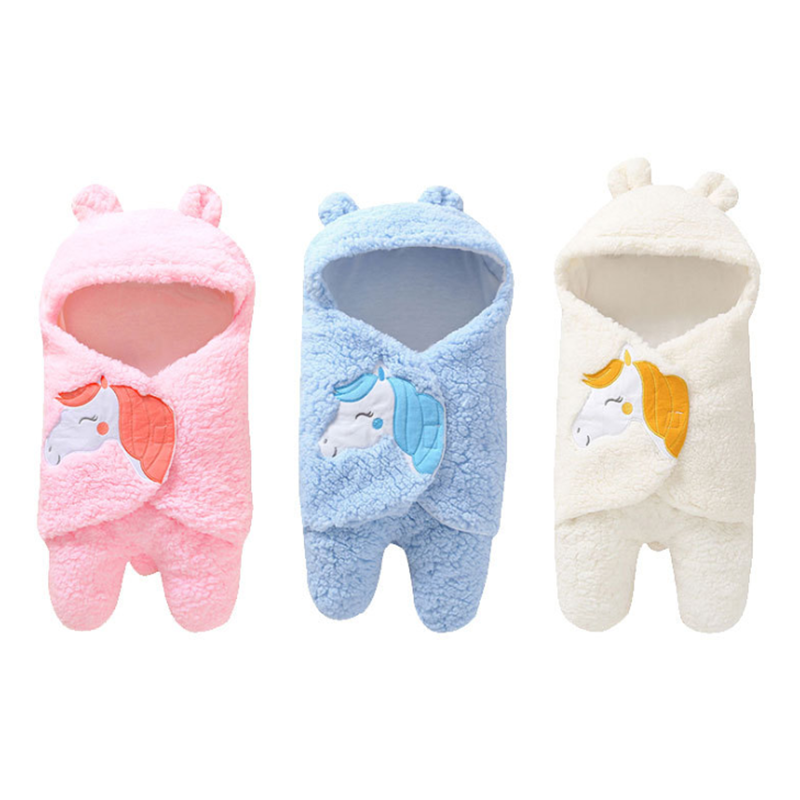 

Baby Girl Boy Swaddle Plush Unicorn Design Winter Bedding Sleeping Bag for Newborn