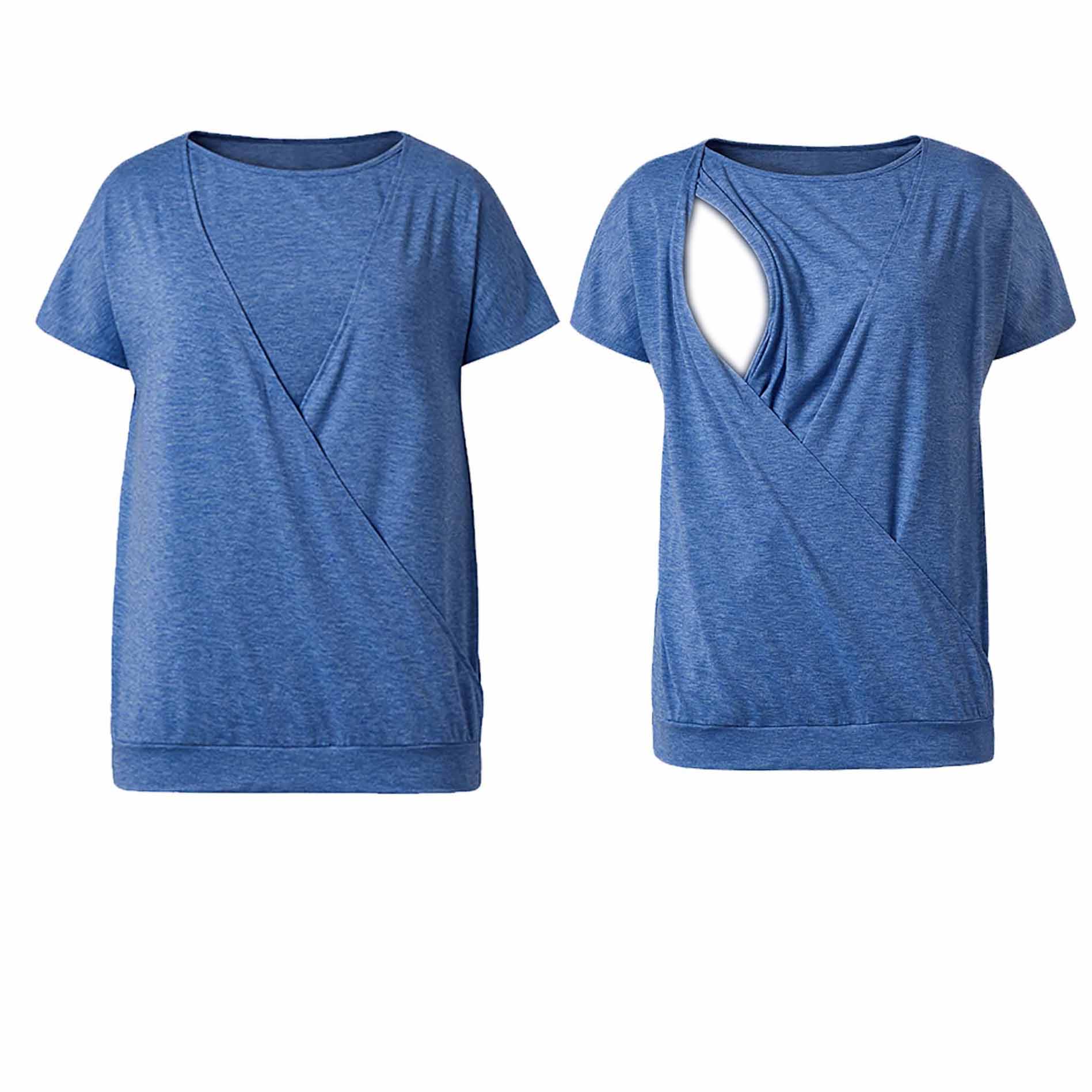 

Basic Solid Short-sleeve Nursing Tee