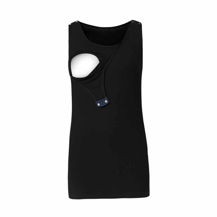 

Chic Solid Sleeveless Nursing Top