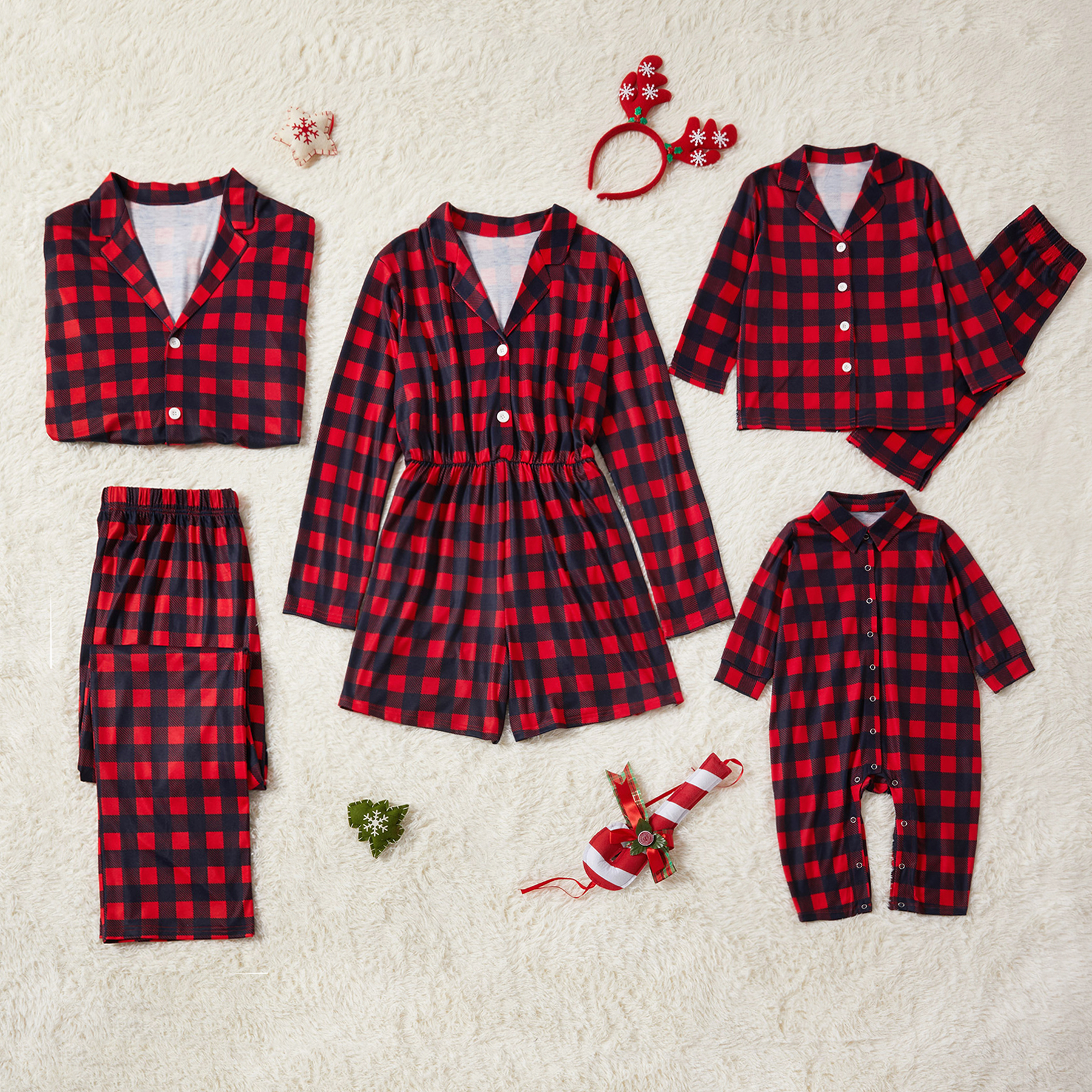 

Christmas Plaid Design Family Matching Pajamas Set