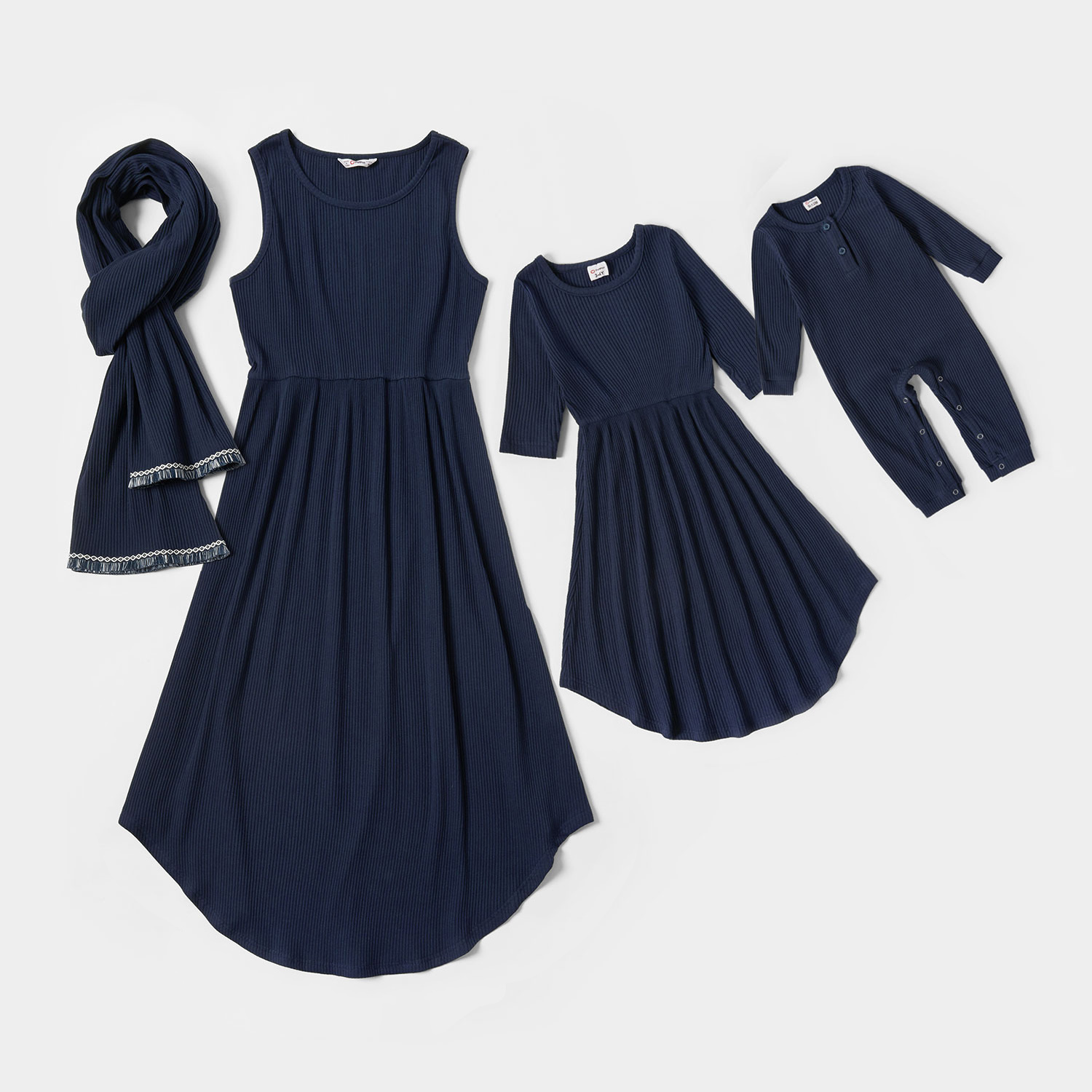 

Mommy and Me Navy Blue Cotton Dresses
