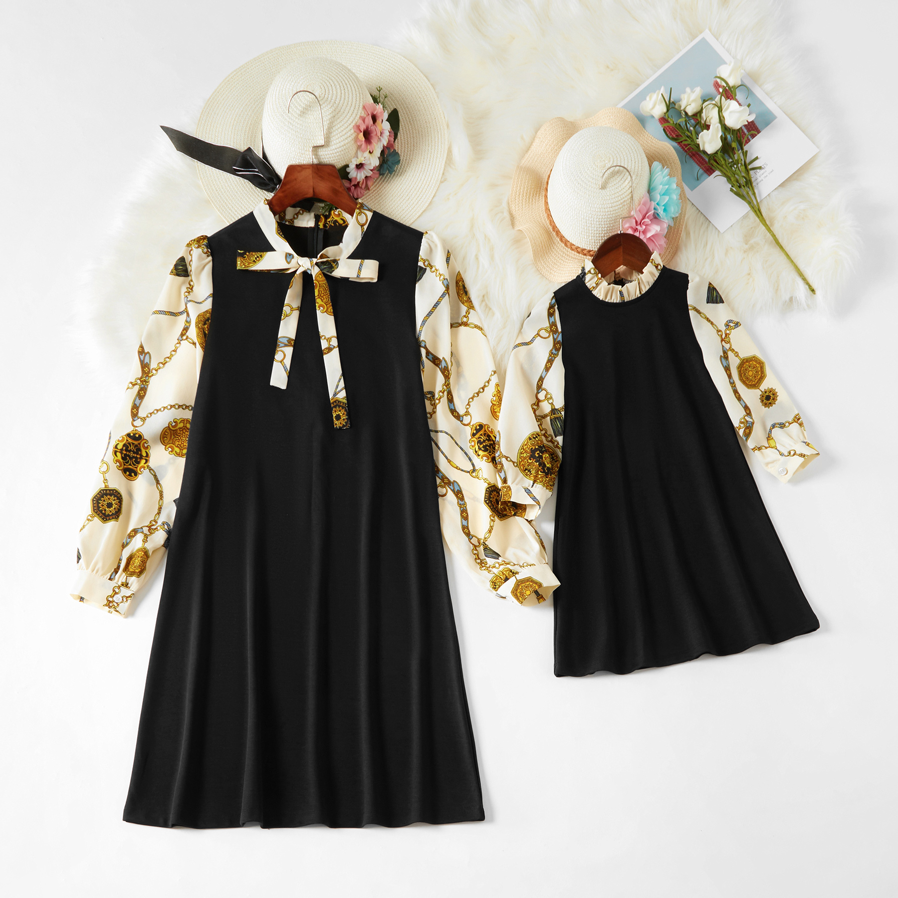 

vestidos impressos correspondentes costura