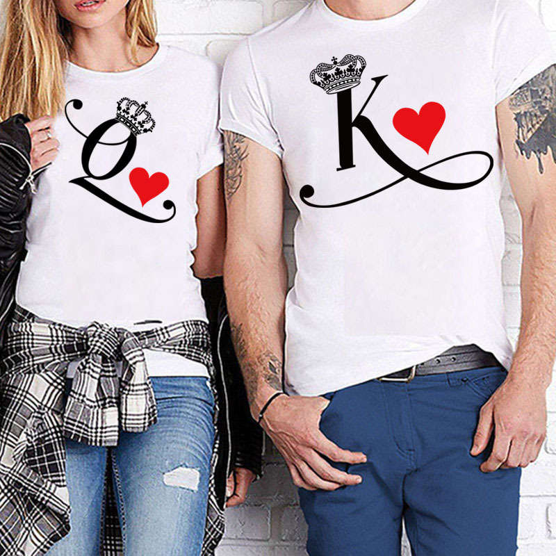 

Letter Print Couple T-shirts