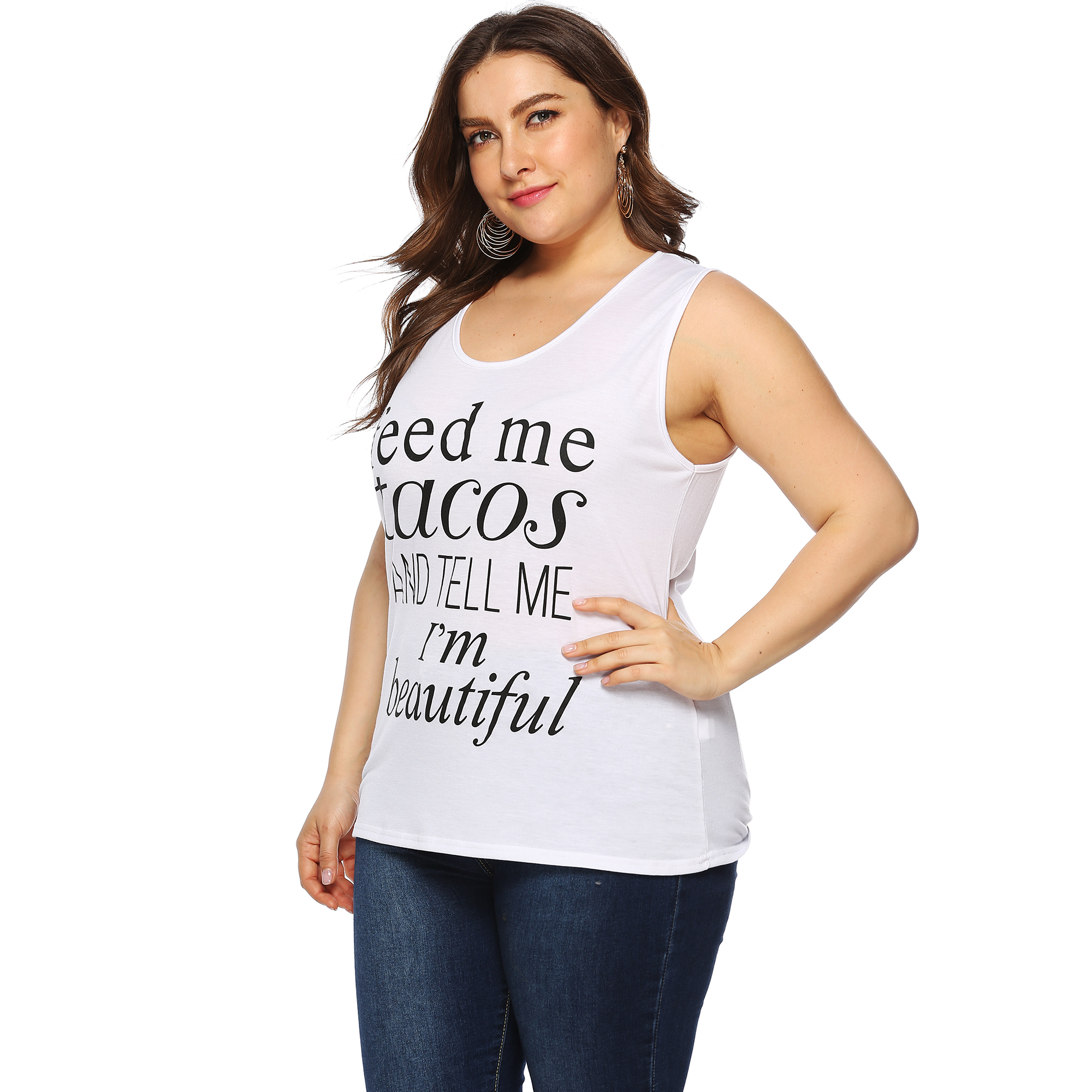 

Chic Color Short-sleeve Tee Letter Print