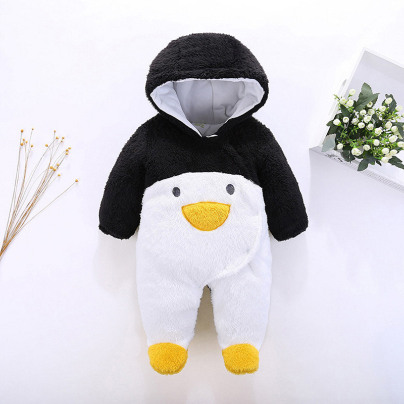 

Baby Boy / Girl Cute Penguin Design Hooded Long-sleeve Jumpsuit