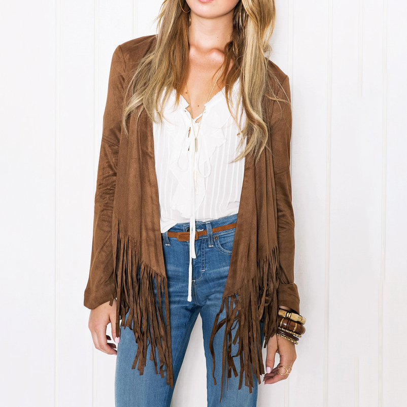 

Fashionable Tassel Long-sleeve Cardigan