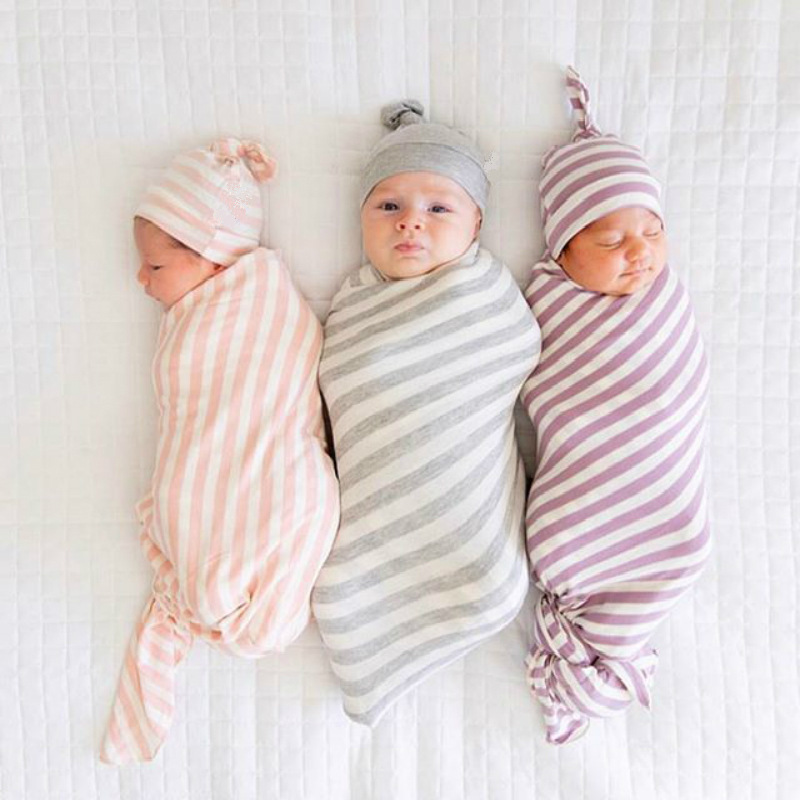 

Striped Sleeping Bag and Hat Set