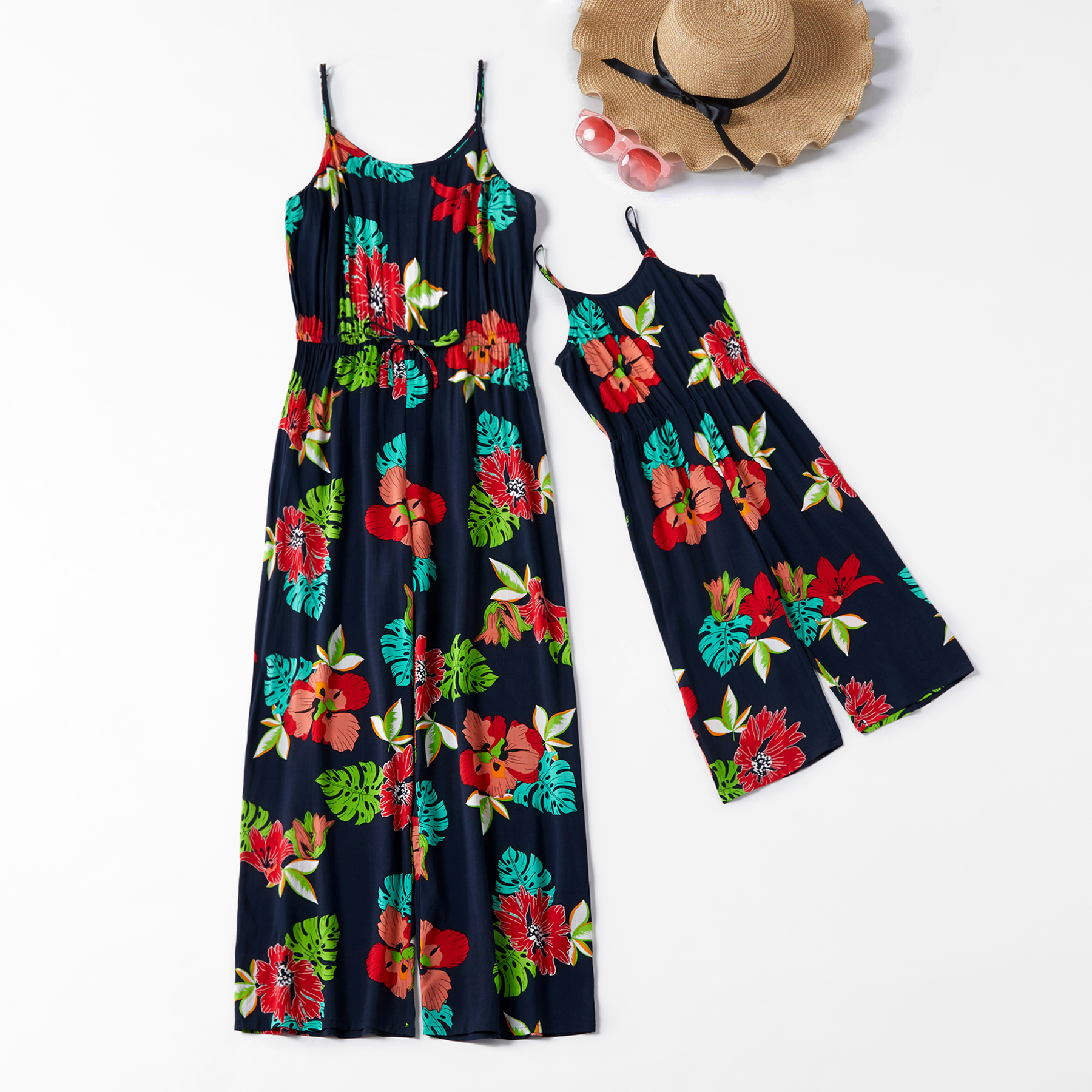 

Floral Printed Sling Matching Jumpsuits