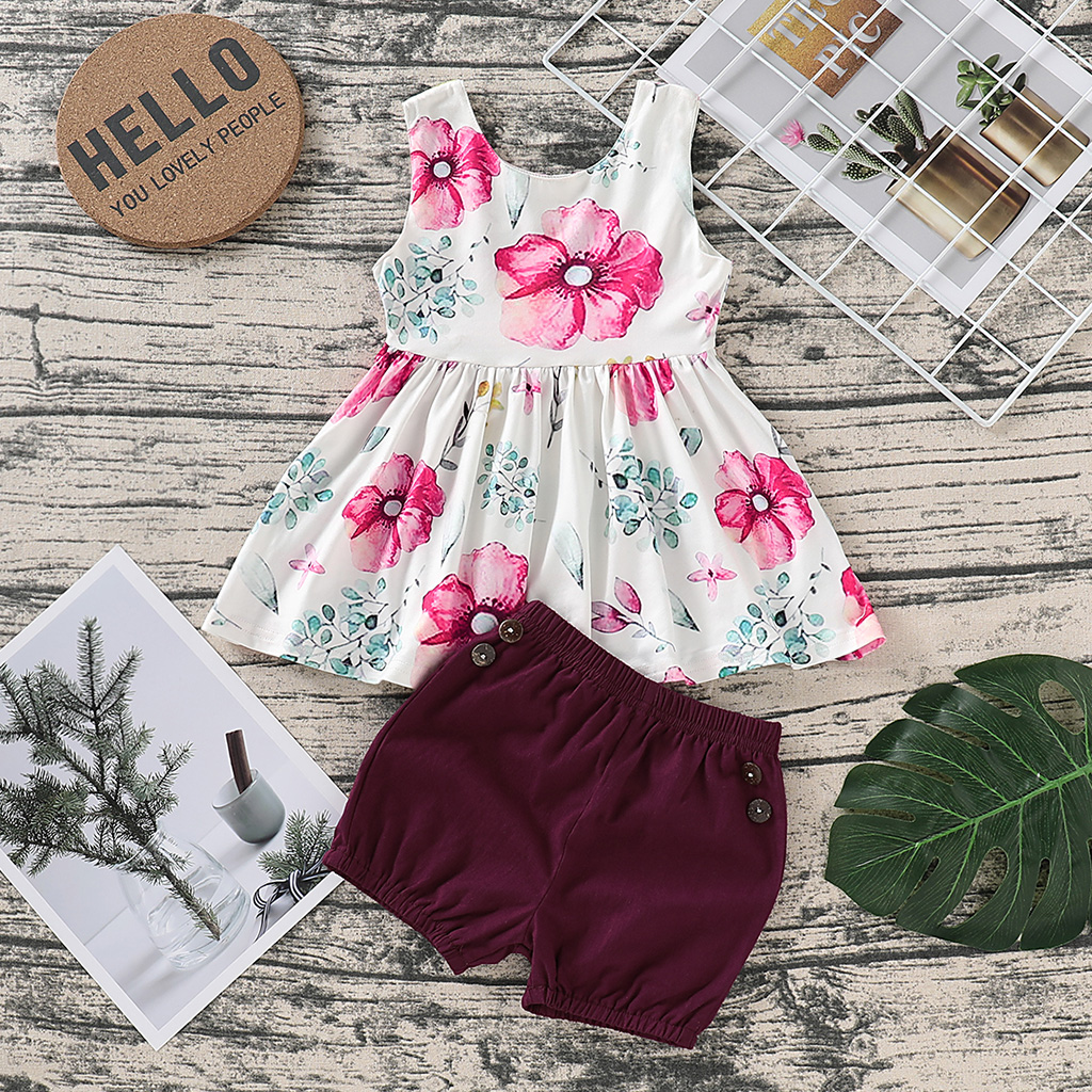 

Floral Tunic and Shorts Set