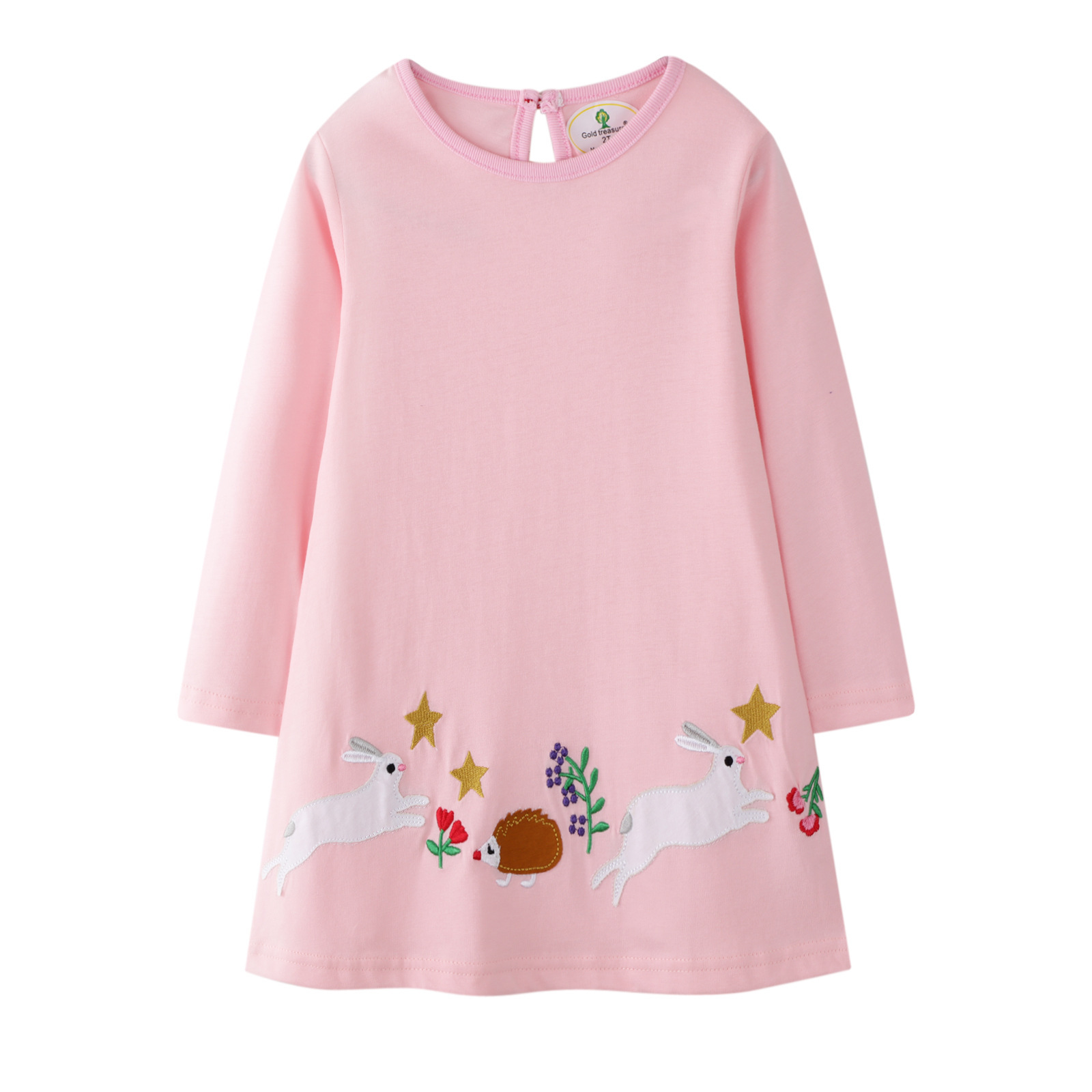 

Cute Animal Print Long-sleeve Dress
