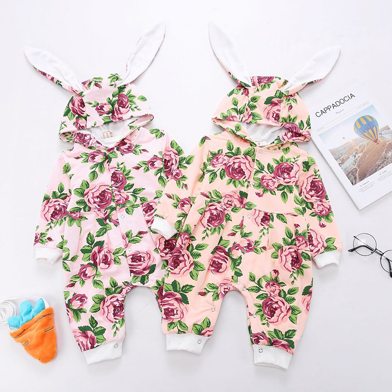 

Baby Girl 3D Ears Design Hooded Long-sleeve Jumpsuit