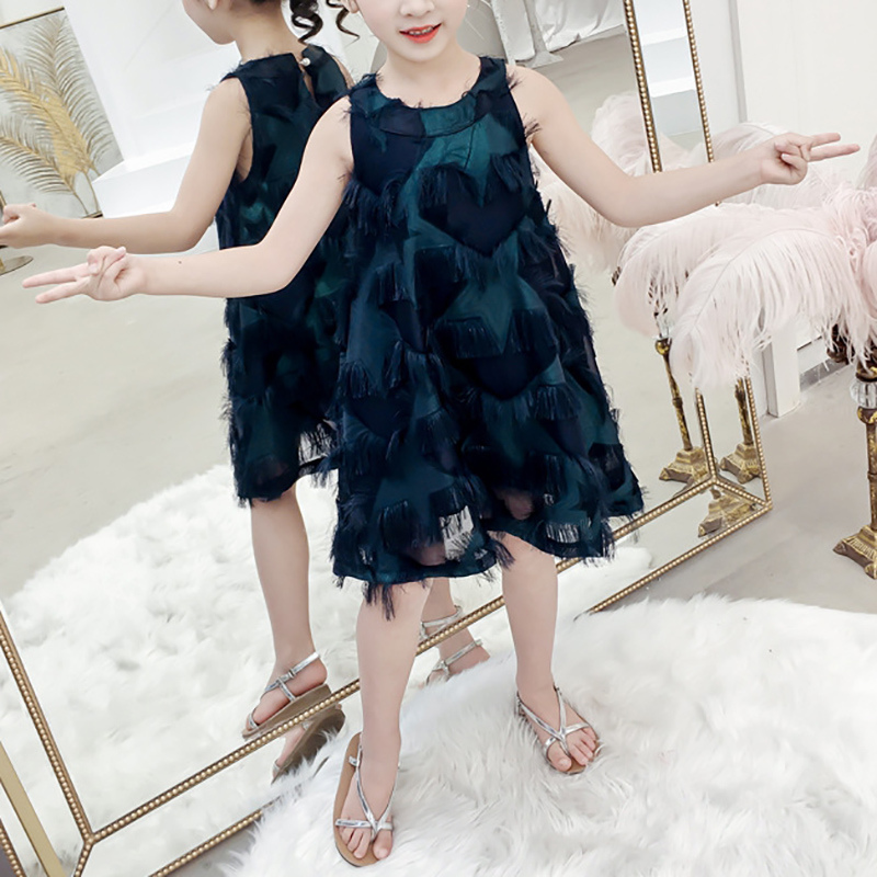 

Summer Print Pentagram Sleeveless Princess Dress for Girl