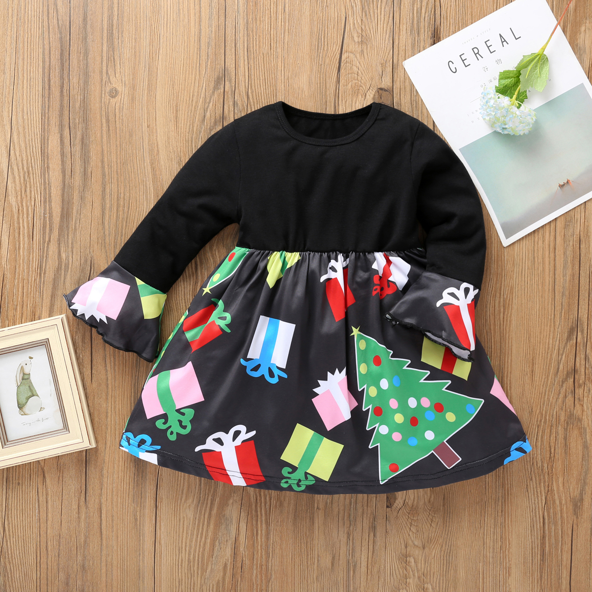 

Toddler Girl Christmas Gift Long-sleeve Dress
