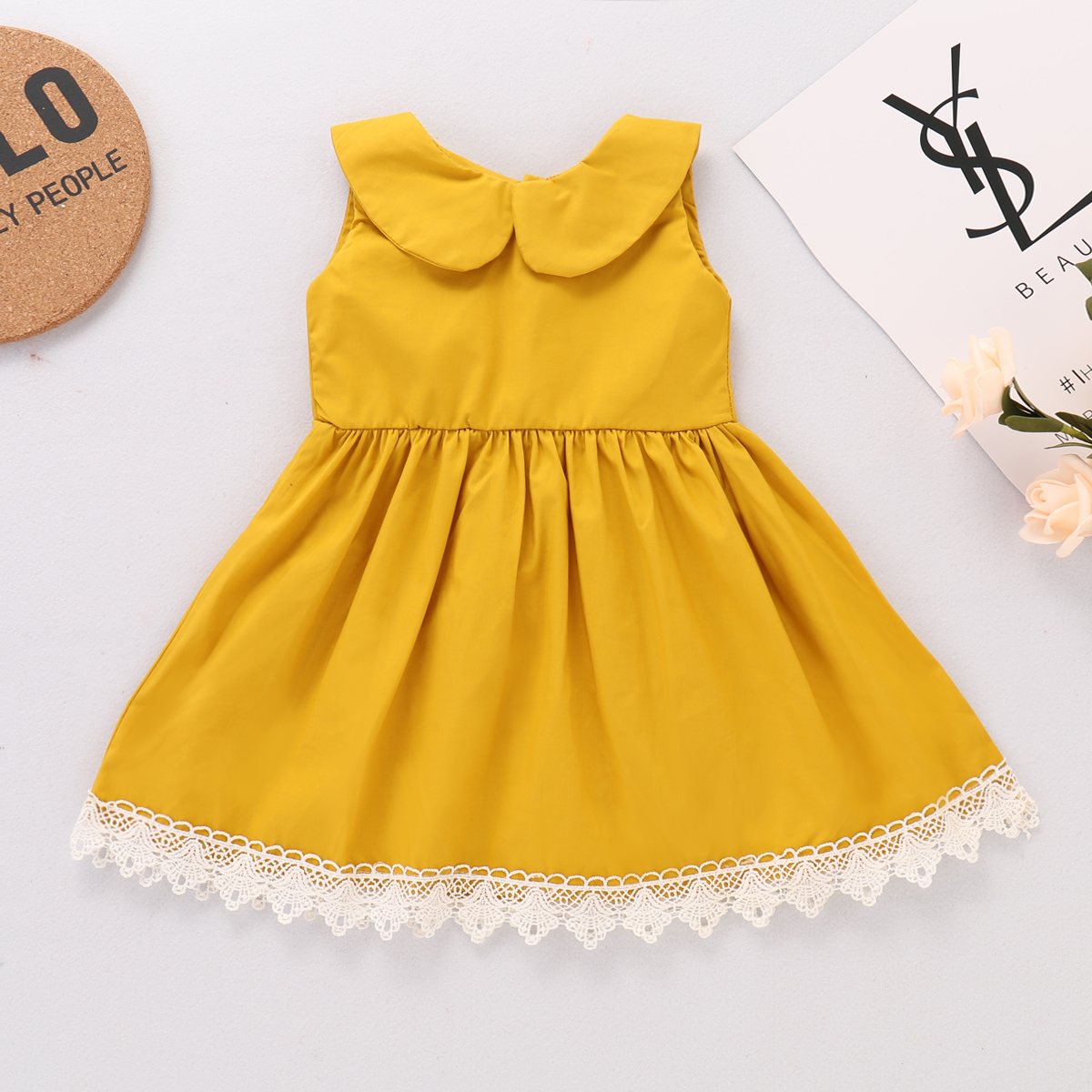 

Baby Doll Collar Sleeveless Dress
