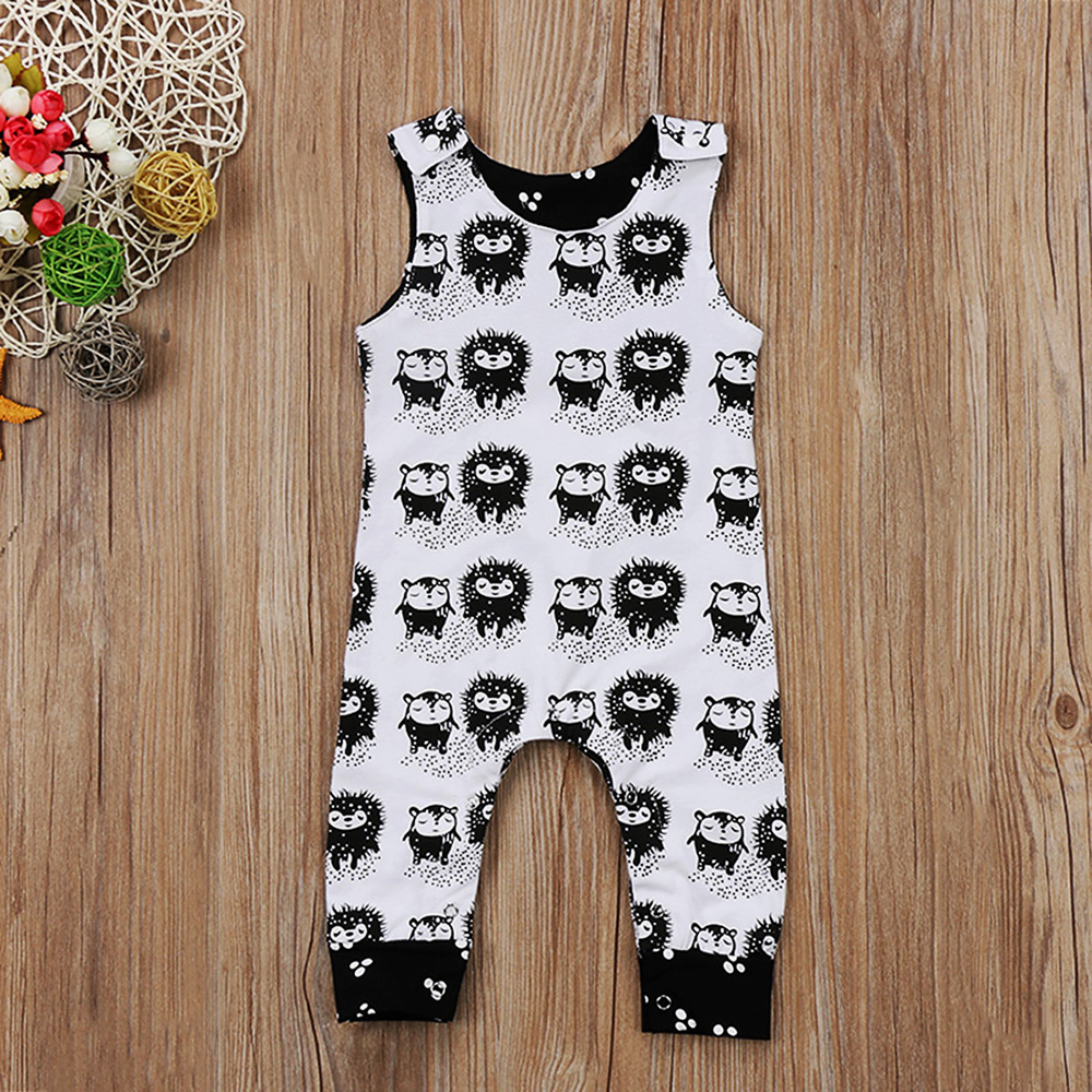 

Baby Hedgehog Print Jumpsuit