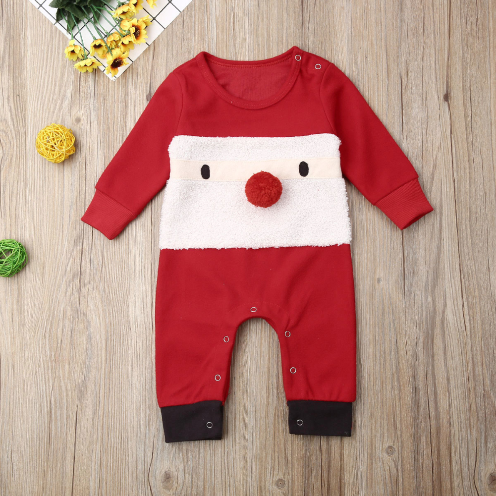 

Baby Boy / Girl Christmas Sant Design Long-sleeve Jumpsuit