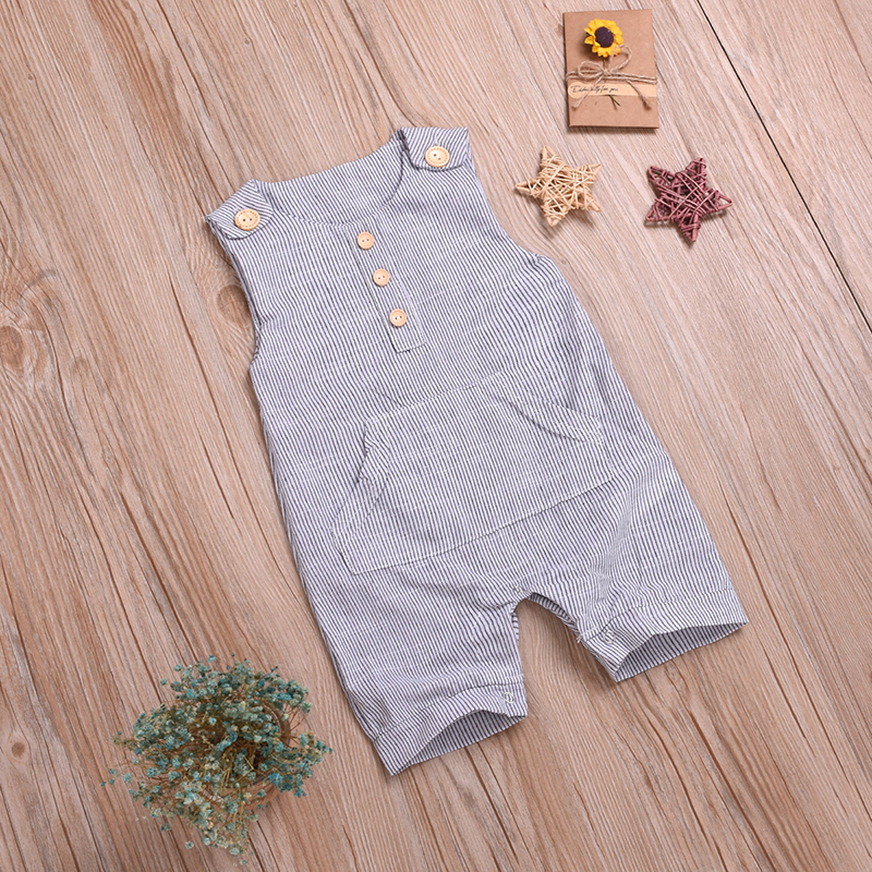

Baby Stripe Style Sleeveless Bodysuit