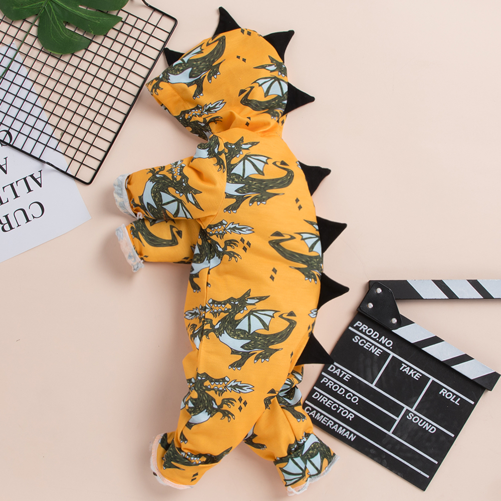 

Baby Boys 3D Dinosaur Long-sleeve Jumpsuit