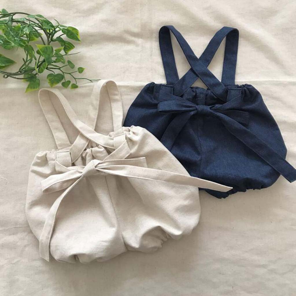 

2019 Solid Sleeveless Suspender Bodysuit for Baby