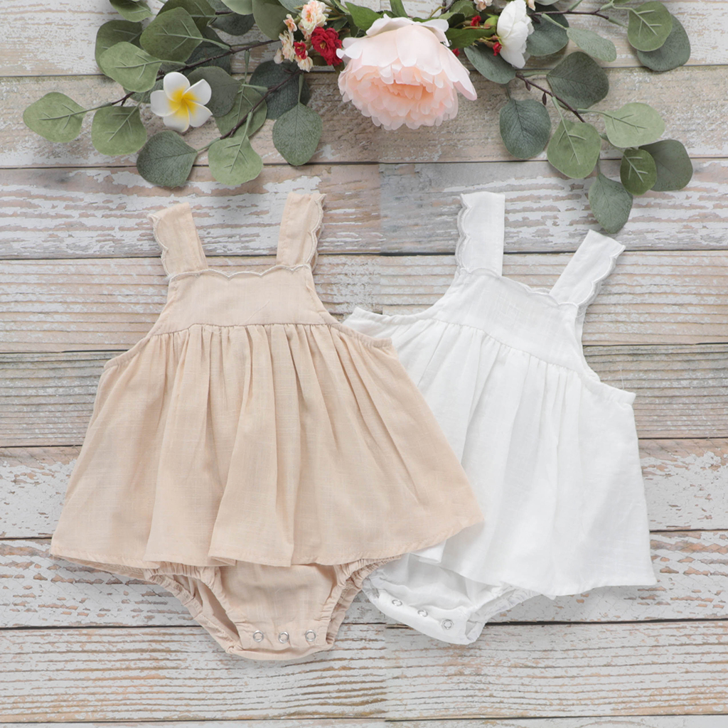

Baby Girl Overalls Dress Bodysuit