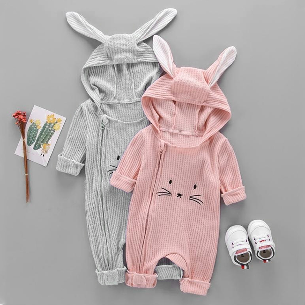 

Baby 3D Ears Rabbit Design Stripe Long-sleeve Jumpsuit (No shoes!)