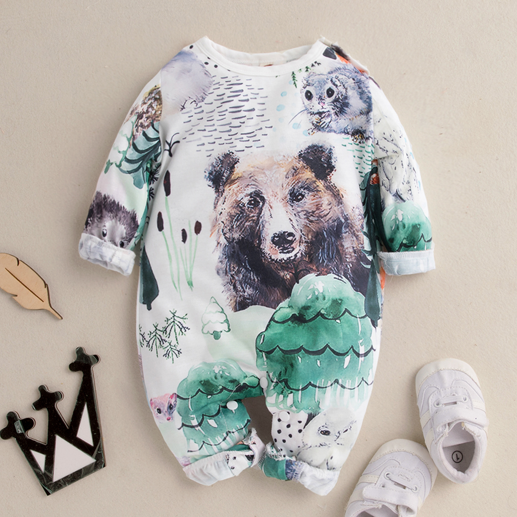 

Baby Boy Animal Style Long-sleeve Jumpsuit