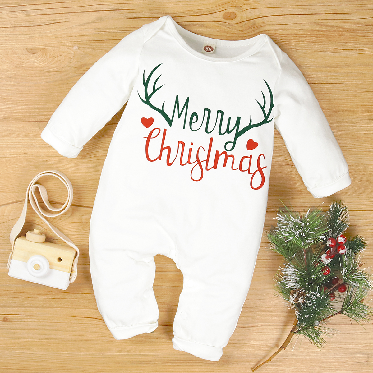 

Baby Merry Christmas Letter Jumpsuit