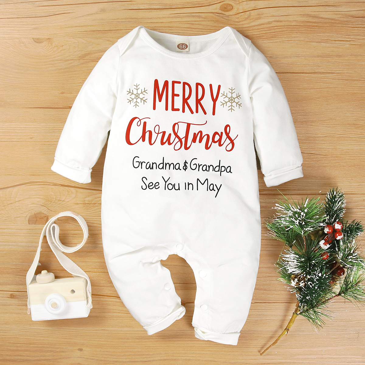 

Baby Christmas Letter Jumpsuit