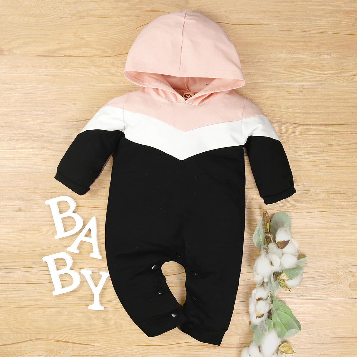 

Baby Colorblock Hooded Jumpsuit