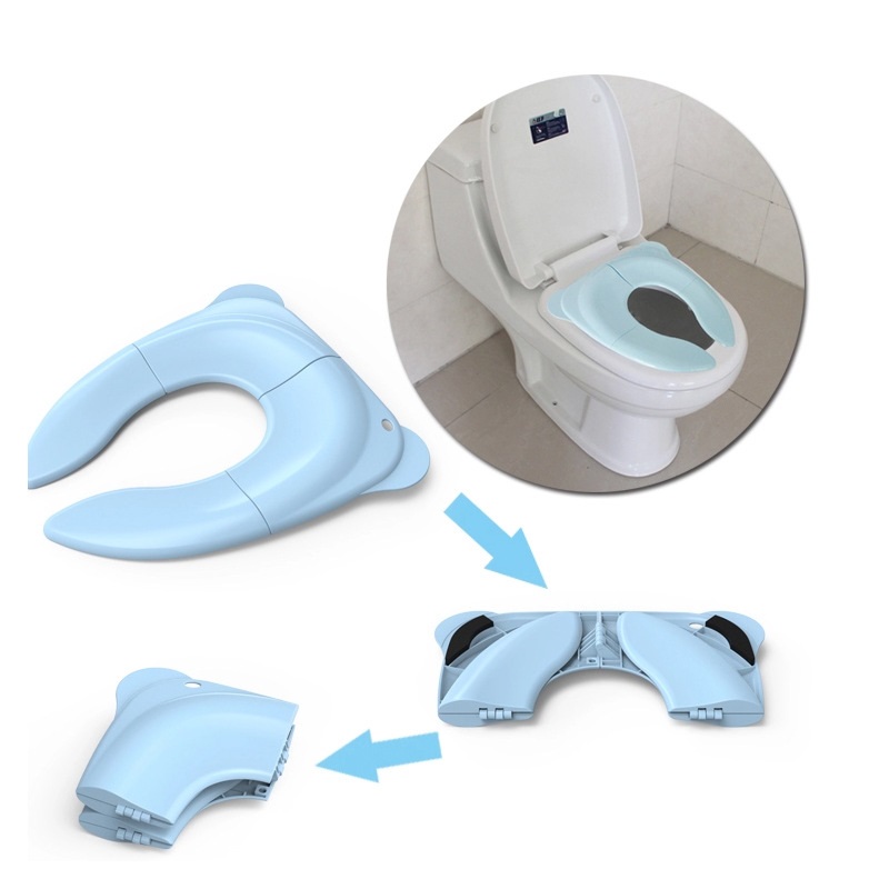

Folding Large Non Slip Silicone Pads Potty Training Seat for Kids