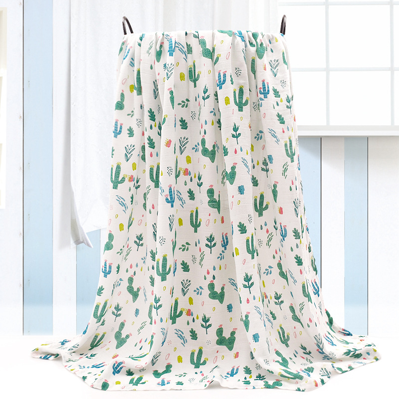 

Double-layer Cactus Print Baby Swaddle Blanket