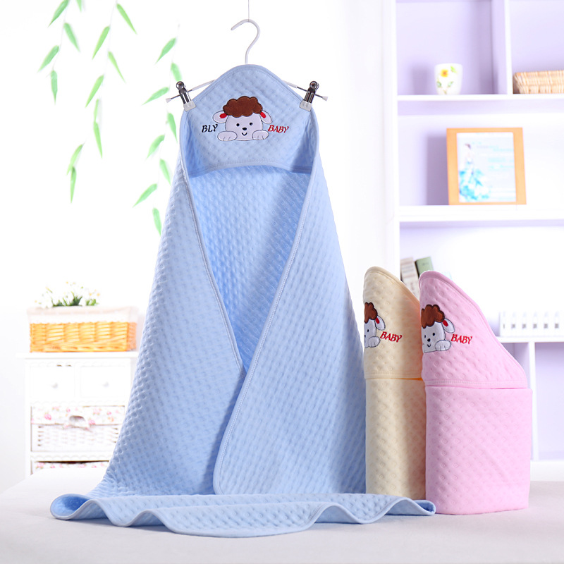 

Cartoon Embroidered Baby Swaddle Blanket