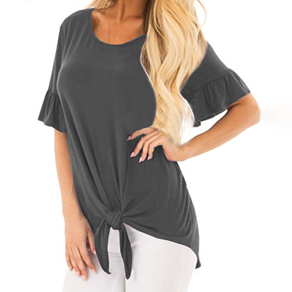 

Soft Solid Knot Tie Tee
