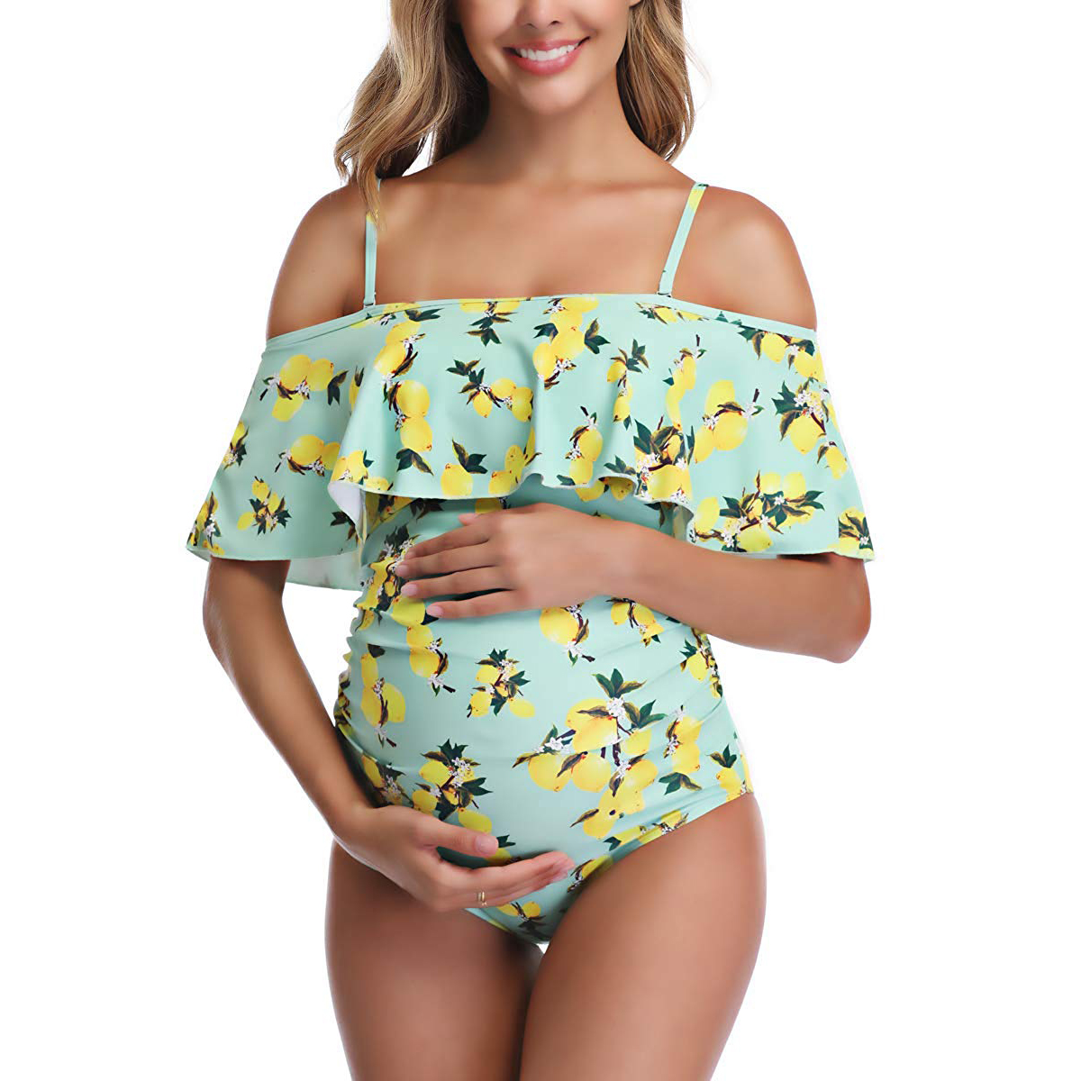 

Stylish Allover Maternity One-piece Swimsuit