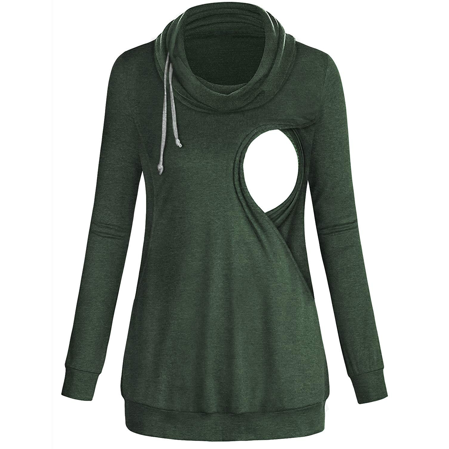 

Casual Solid Long-sleeve Nursing Hoodie