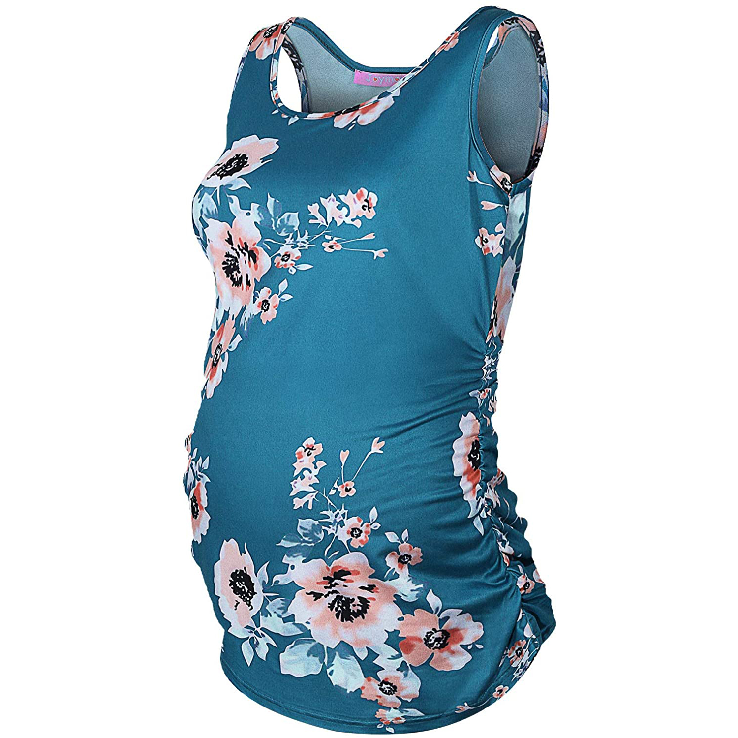 

Maternity Round collar Floral full print Tank Tops