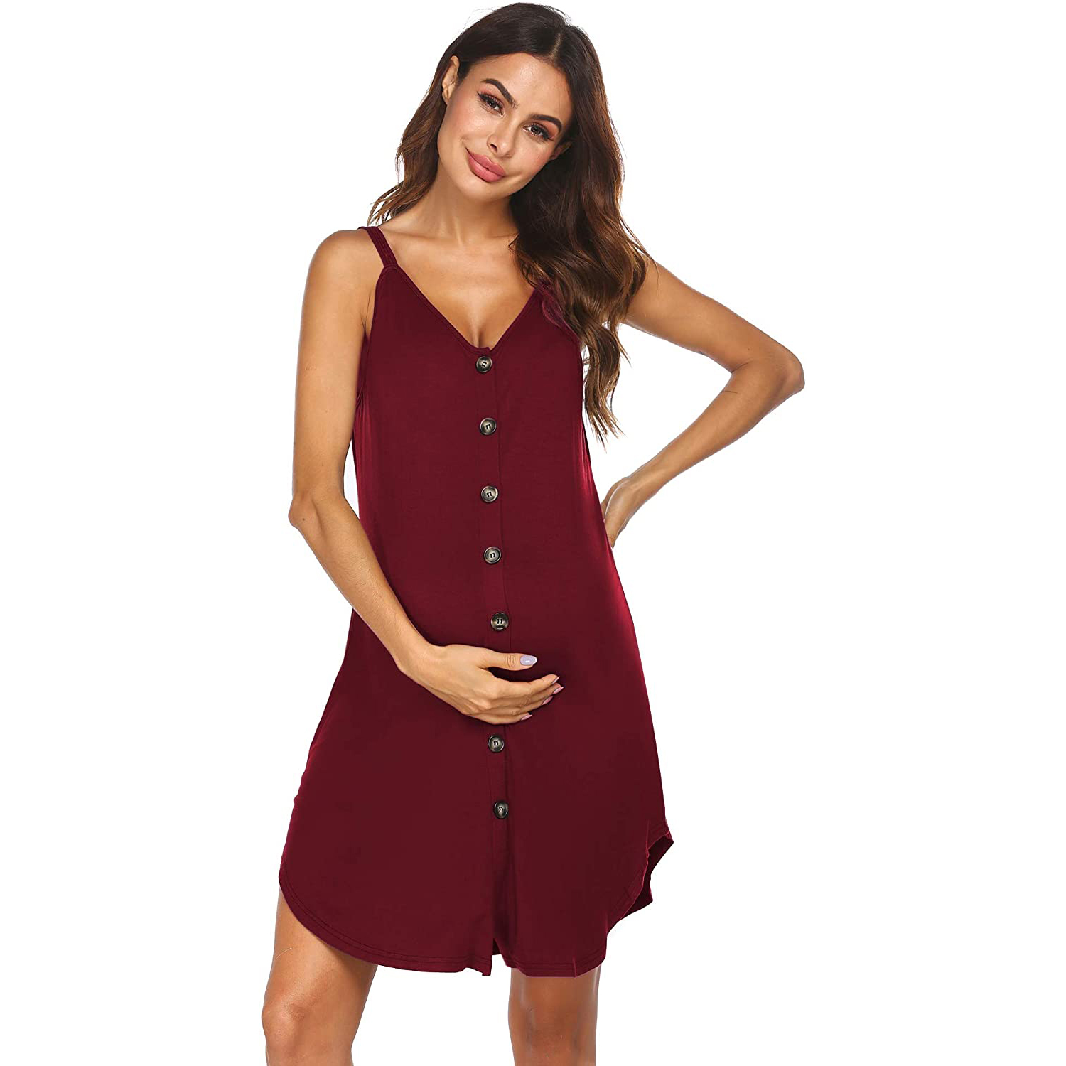

Nursing casual Print Cami A Sleeveless Nursing Dress
