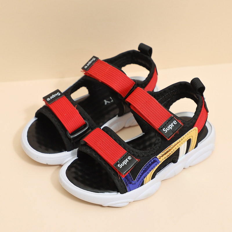 

Casual Letter Print Color Block Sandal