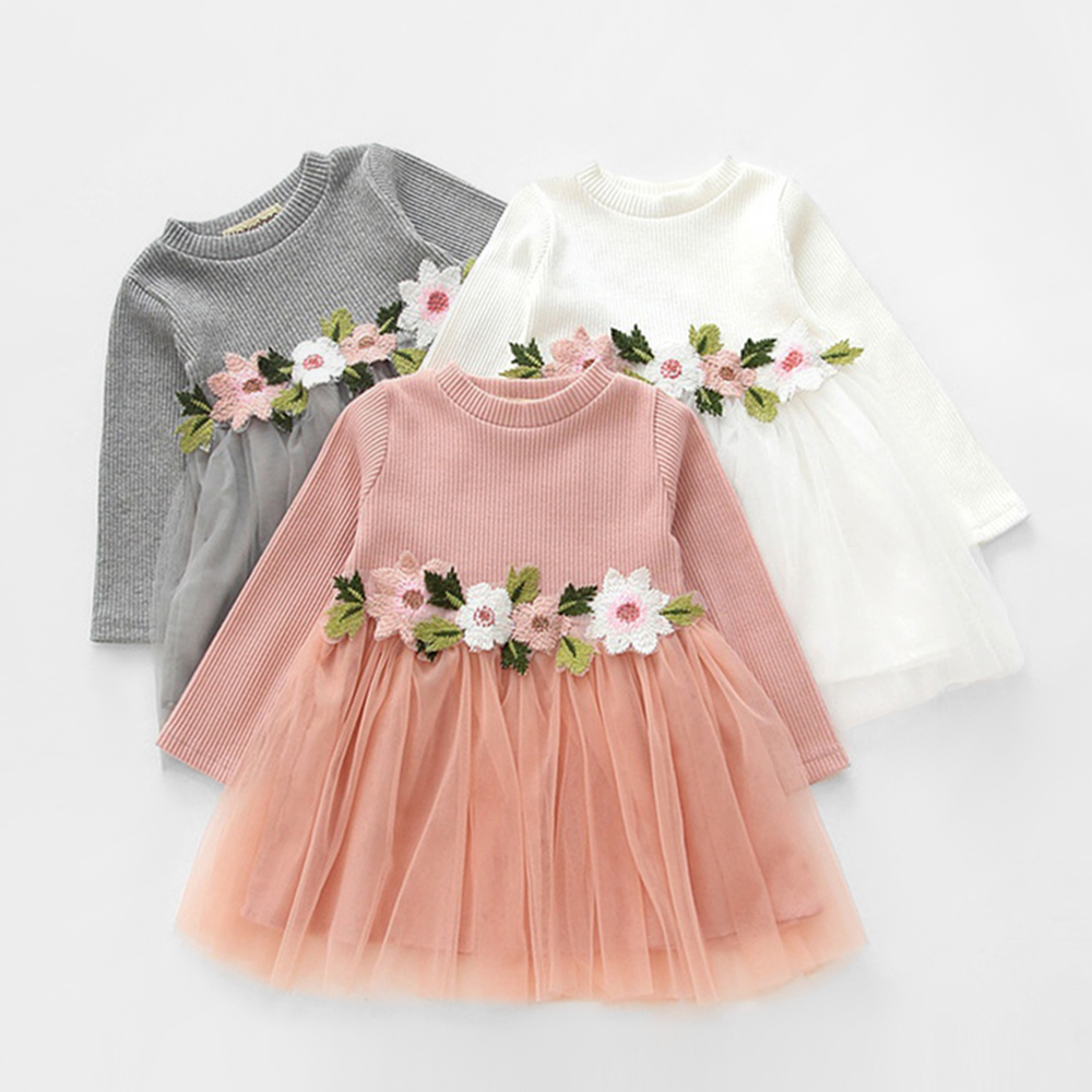 

Floral Knit Tulle Dress
