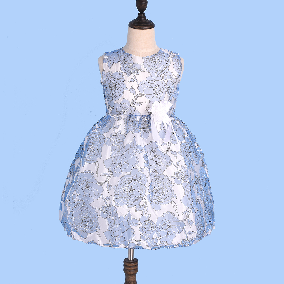 

Beautiful Floral Sleeveless Party Dress